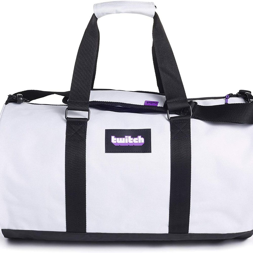 Twitch Logo Ice and Purple Duffel Shoulder Bag